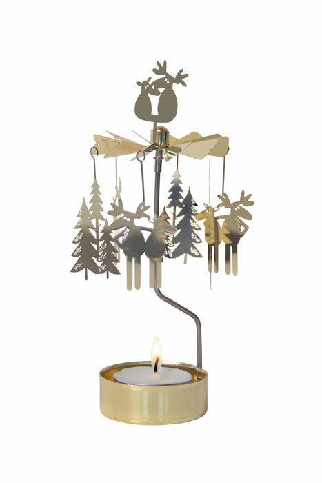 Rotary Candleholder, Moose Love, Gold