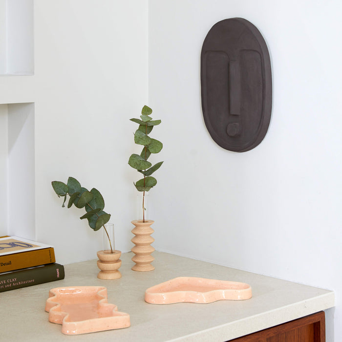 Ceramic Wave Tray - Triangle Peach