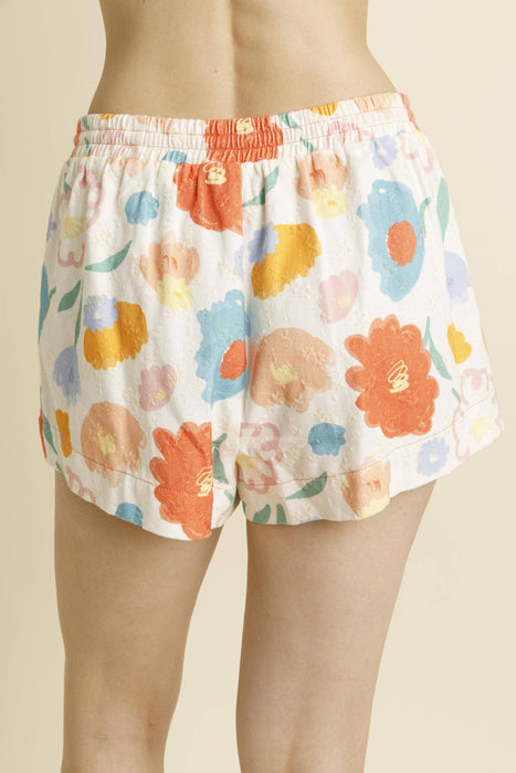 FLORAL SHORTS With TIE