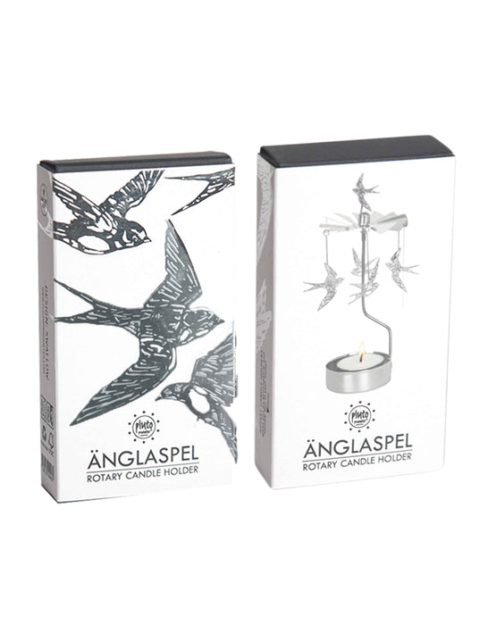Rotary Candleholder, Swallow, Silver
