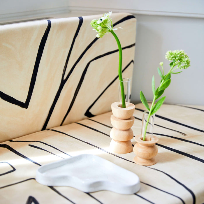 Ceramic Wave Tray - Triangle White