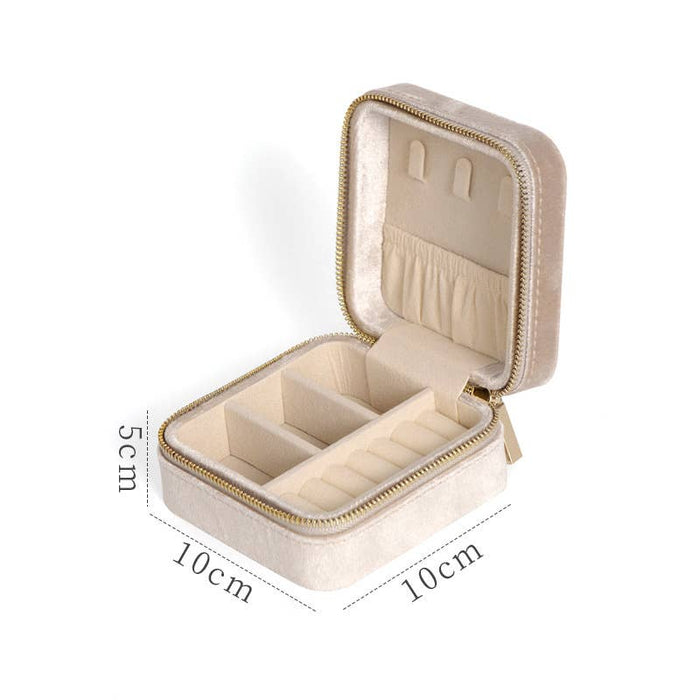 Compact Italian Velvet Jewelry Box for Travel,Freeshiping