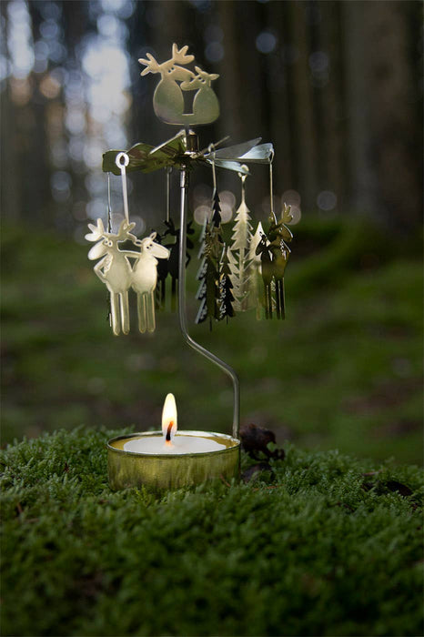 Rotary Candleholder, Moose Love, Gold