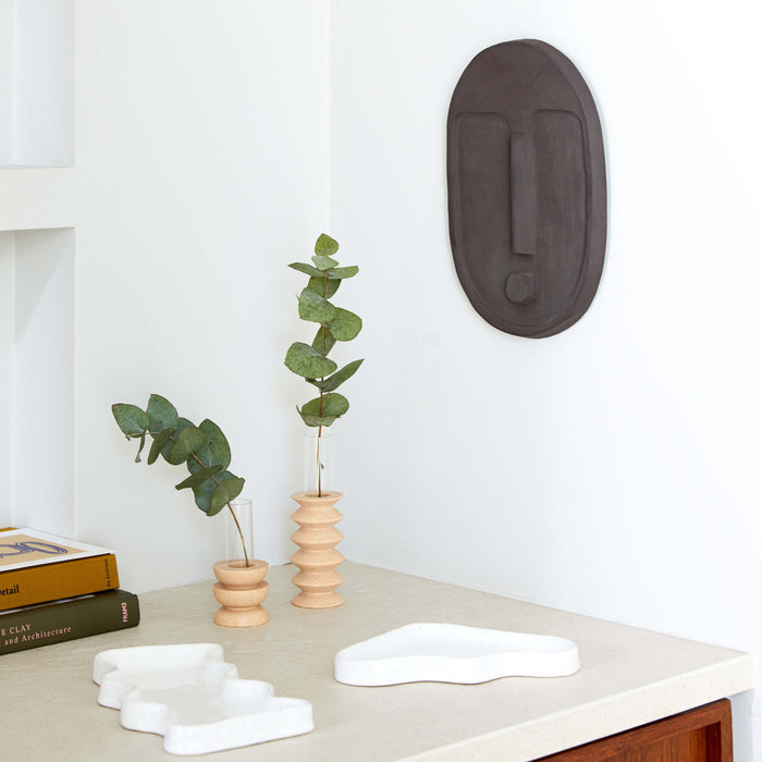 Ceramic Wave Tray - Triangle White