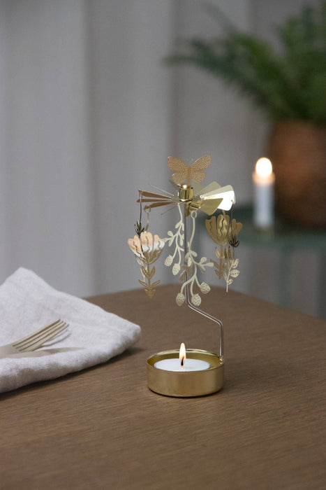 Rotary Candleholder, Meadow, Gold