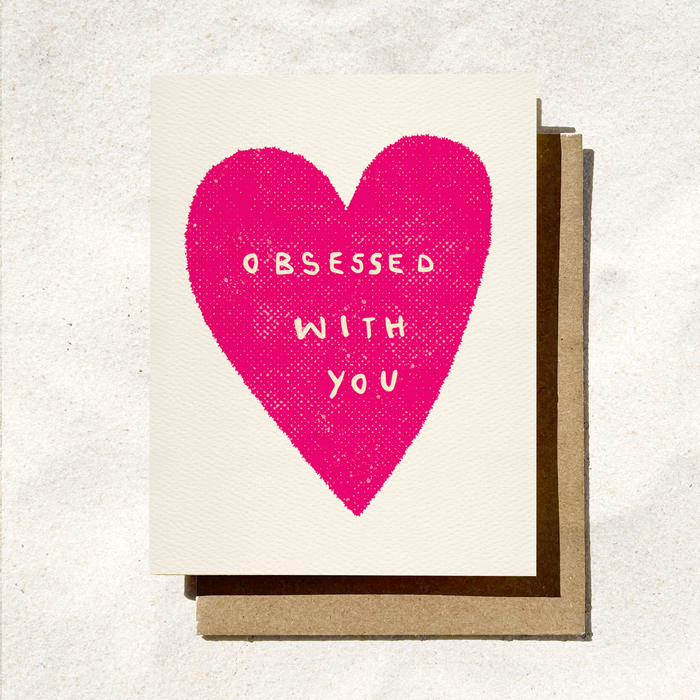 Obsessed With You Love Card | Valentine's Day Heart Card
