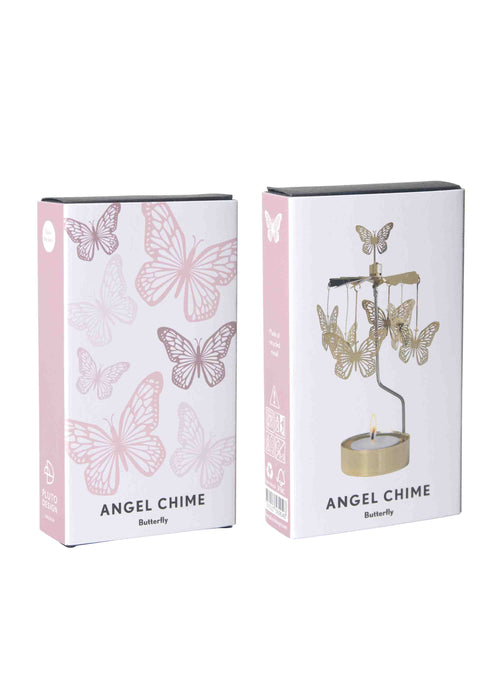 Rotary Candleholder, Butterfly, Gold