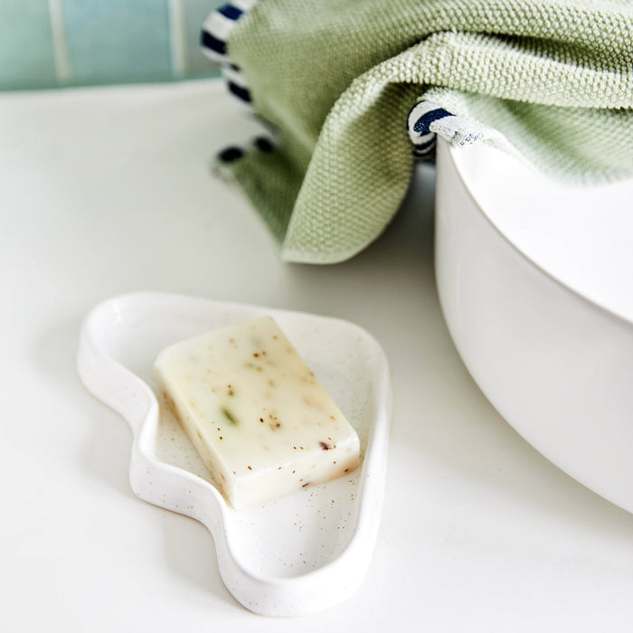 Ceramic Wave Tray - Triangle White