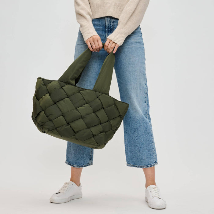 Intuition East West Woven Nylon Tote