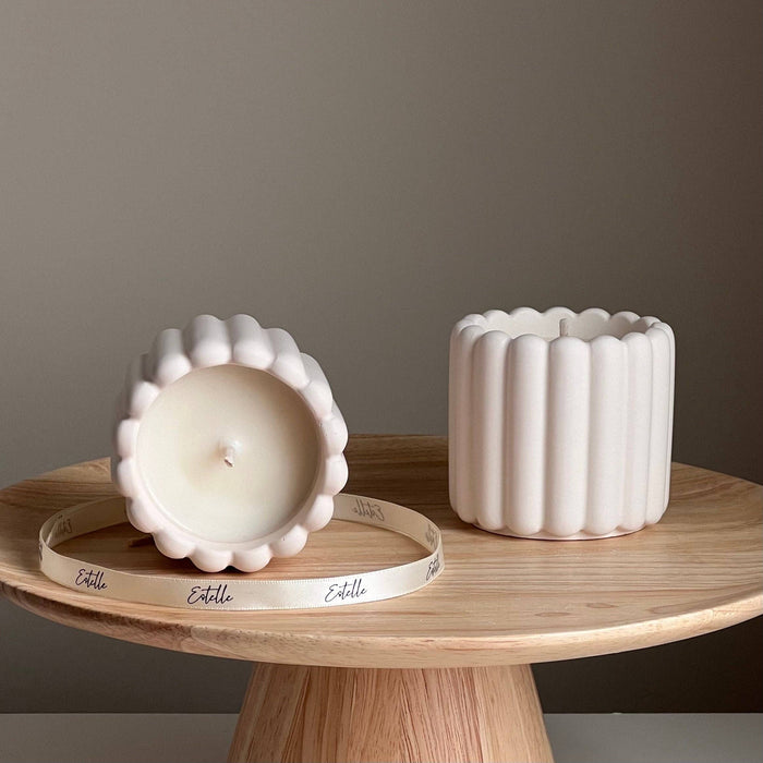 Ribbed Jar Soy Wax Candle (clio)