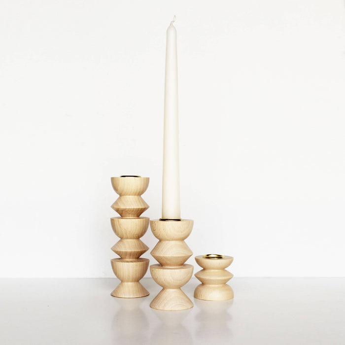 Totem Wooden Candle Holder - Medium Nº 3