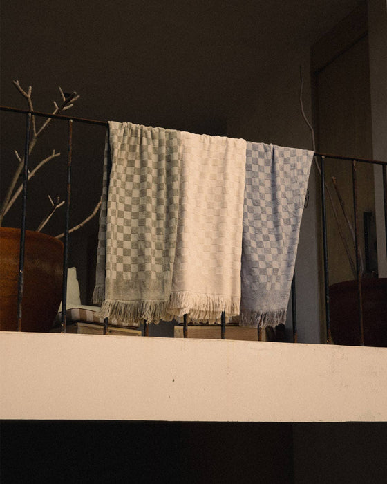 Organic Poolside Checkered Beach Towel