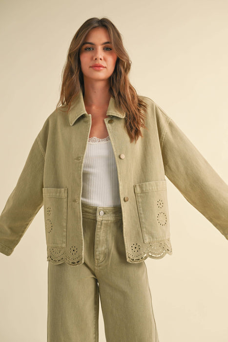 EMBROIDERY BOTTON JACKET