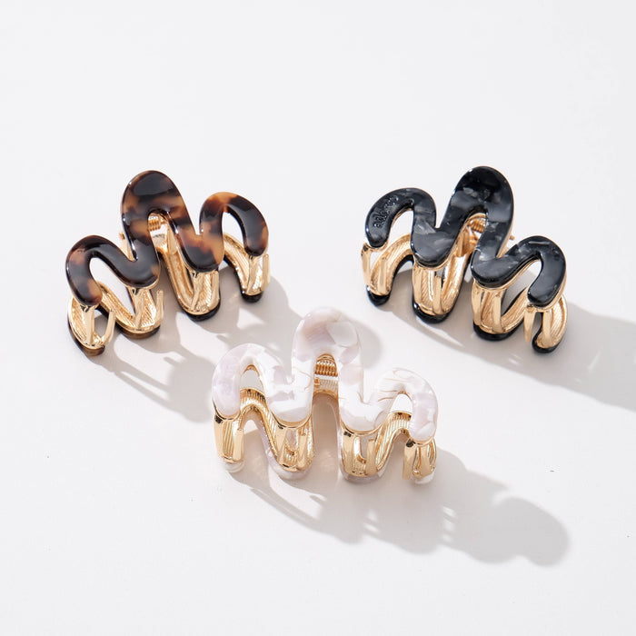 Mini Squiggle Metal Claw Clip