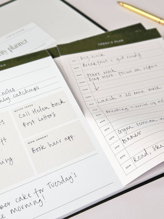 Perforated Productivity Desk Pad: Time Blocking & To Do List