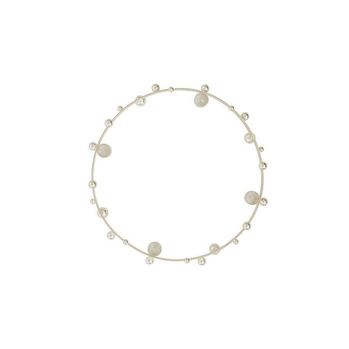 Pearl Advent Candleholder - Silver