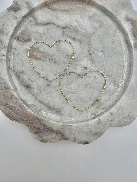 Heart Hoop Earrings