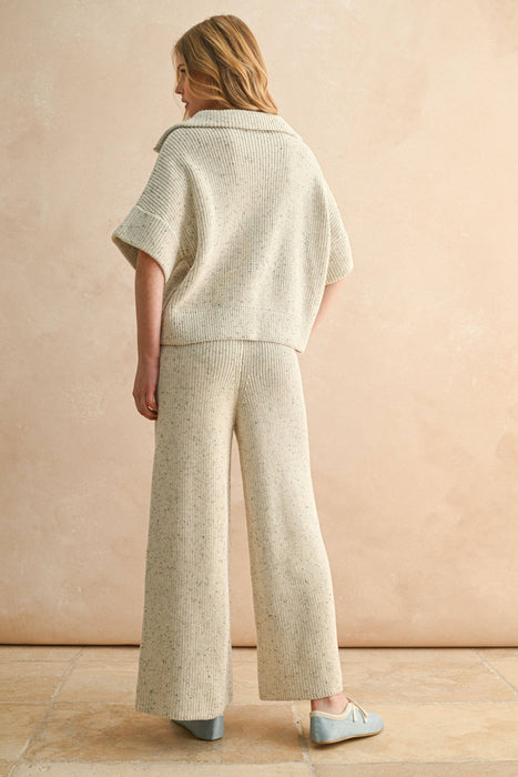 SALT AND PEPPER KNITTED PANTS