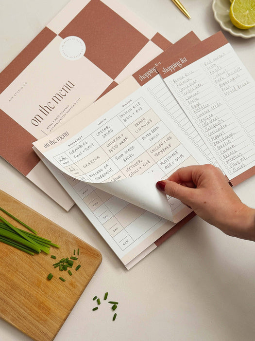 Meal Planner with Perforated Grocery List Notepad