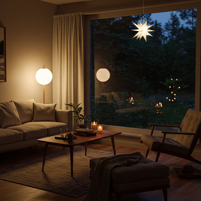 Moravian Star 12" White Paper Lantern Star