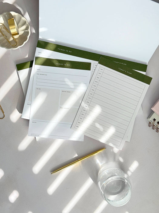 Perforated Productivity Desk Pad: Time Blocking & To Do List