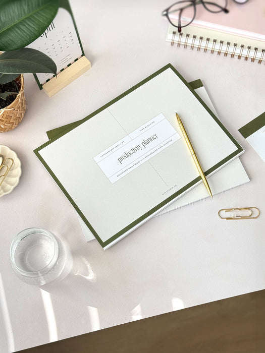 Perforated Productivity Desk Pad: Time Blocking & To Do List