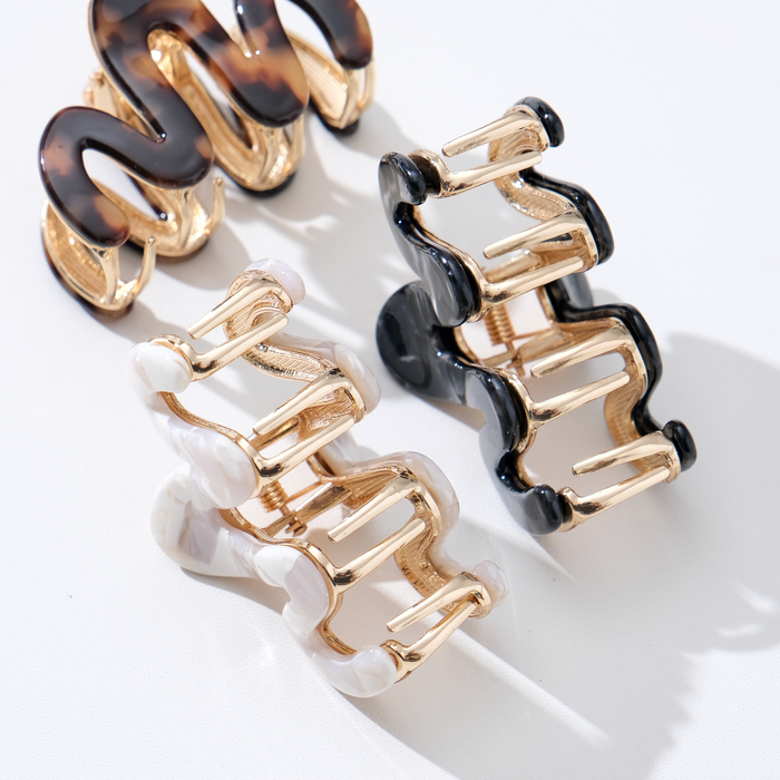Mini Squiggle Metal Claw Clip