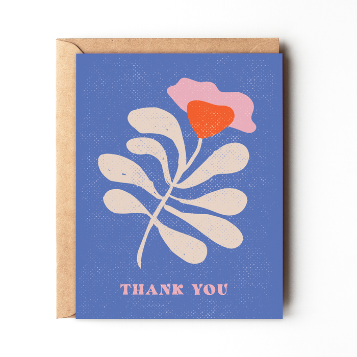 Floral Thank You Card | Modern Card | Abstract Thanks