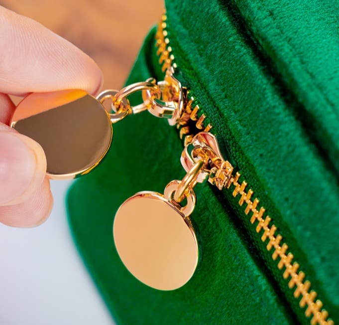 Double-Deck Plush Velvet Jewelry Box for Women Men Girls