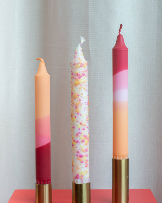 Taper candles- 3 pack/ summer sunset party