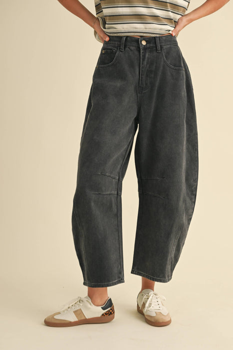 BARREL COTTON PANTS