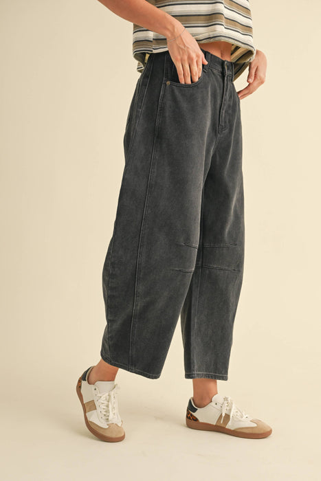 BARREL COTTON PANTS