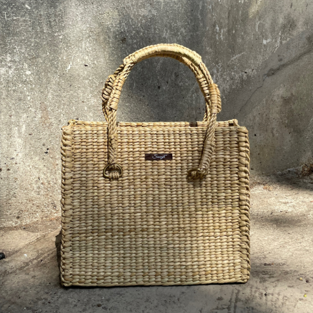 Saanjh Limited Edition | Golden Straw Tote for Professionals