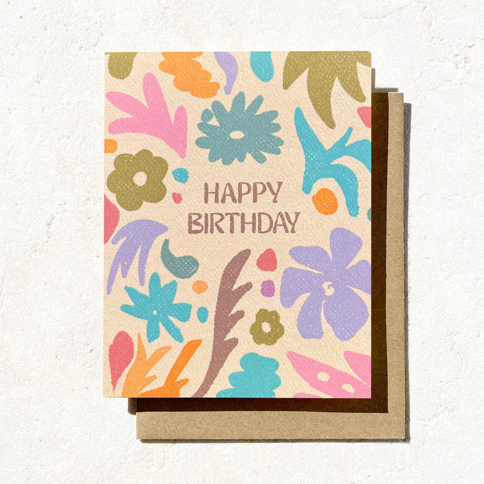 Floral Happy Birthday Card | Spring Card | Card For Women