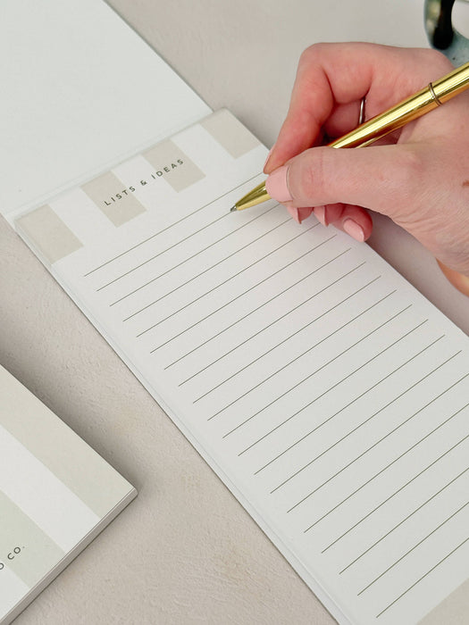 Slim To Do List Notepad with Stripe Cover