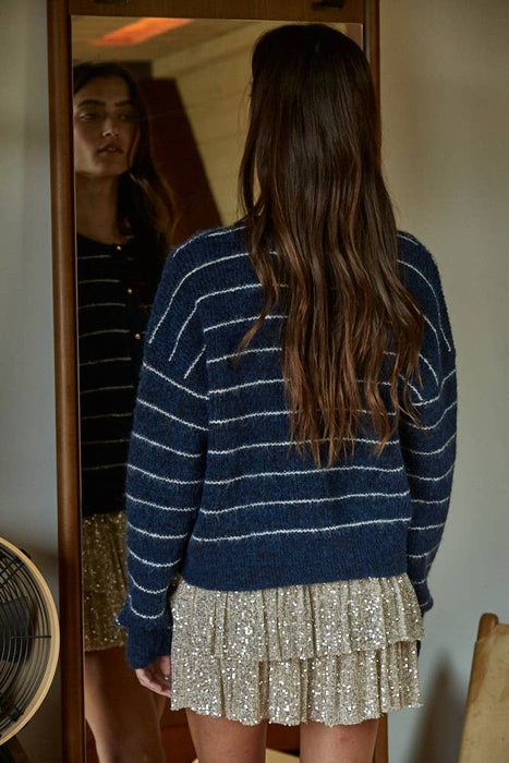 Sequin Tiered Mini Skirt