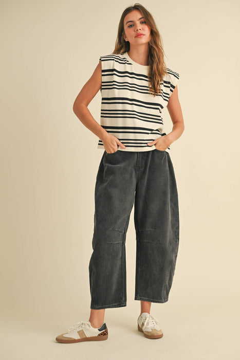 BARREL COTTON PANTS