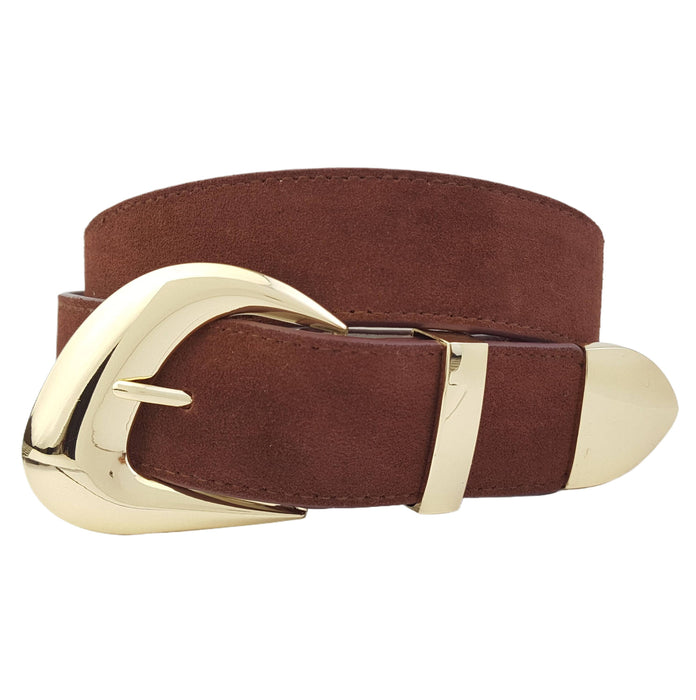 Suede Leather Belt Trendy Buckle