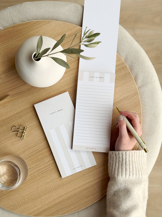 Slim To Do List Notepad with Stripe Cover