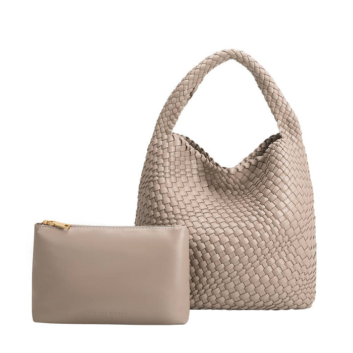 Johanna Taupe Large Recycled Vegan Shoulder Bag