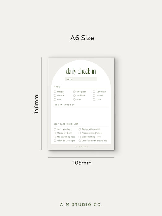 Daily Wellbeing Notepad: Mood Tracker, Gratitude & Self Care