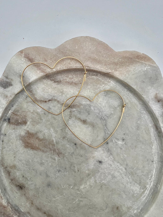 Heart Hoop Earrings