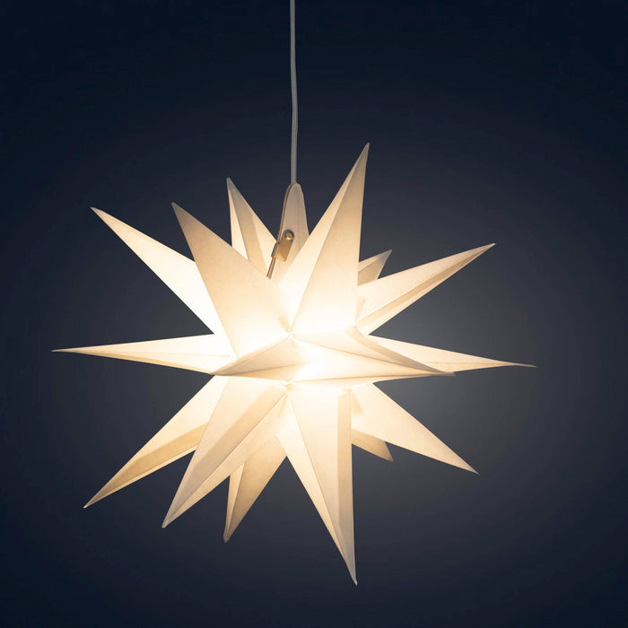Moravian Star 12" White Paper Lantern Star