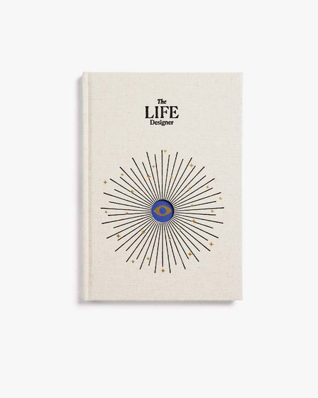Book titled 'The Life Designer' with a decorative cover on a white background