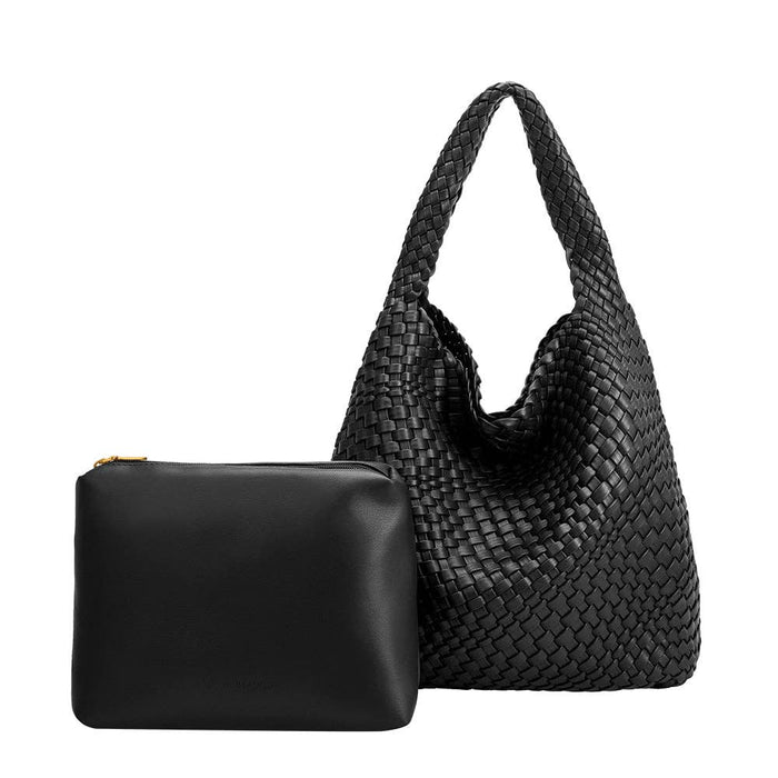 Johanna Black Recycled Vegan Shoulder Bag / MR