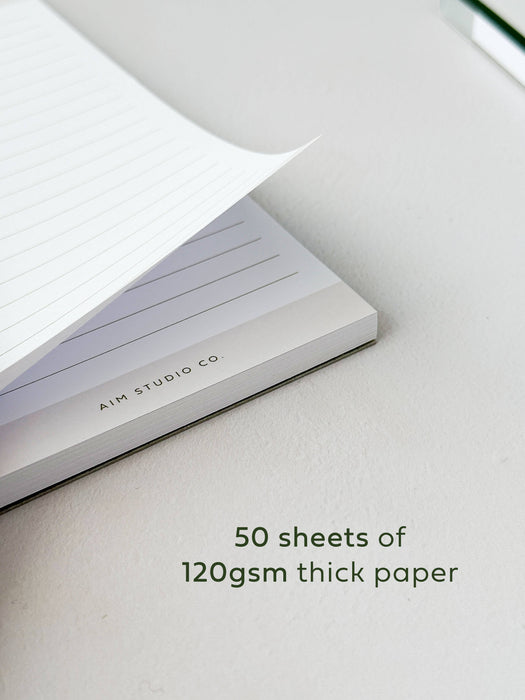 Slim To Do List Notepad with Stripe Cover