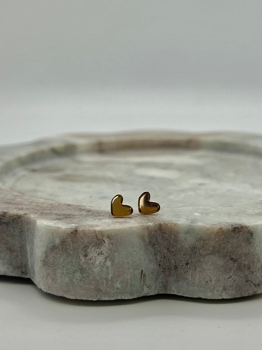 Tiny Heart Stud Earrings