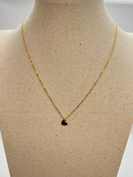 Heart Necklaces littlThe Mini Heart necklace features a 14k gold-filled chain with a small  heart pendant.