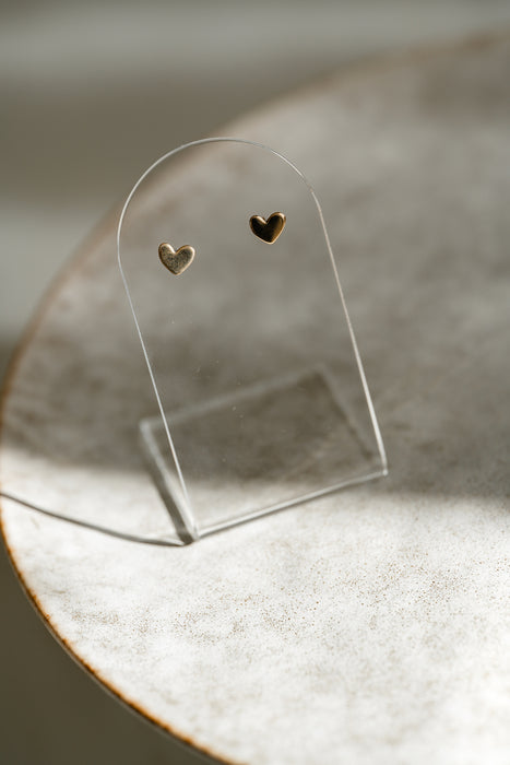 Tiny Heart Stud Earrings