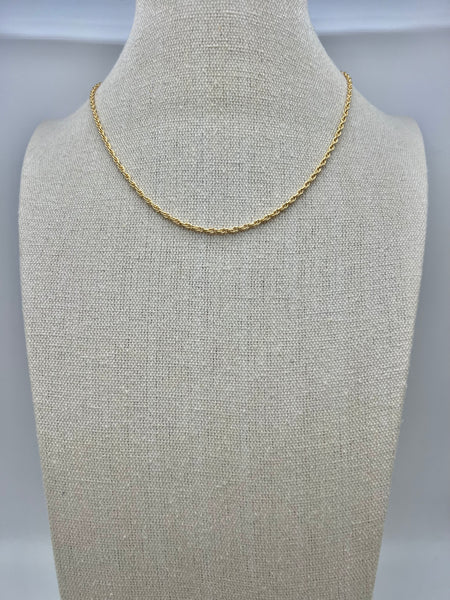 Choker Necklace in gold, Rope chain